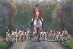 Neil Coleman and the Cottesmore Hounds in Castl bytham by Mike Todd
