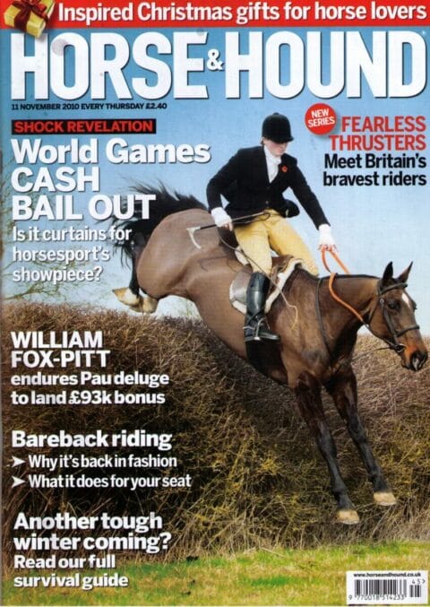 Equine Photographer in Leicestershire - Louisa Fear on the cover of Horse & Hound November 2010