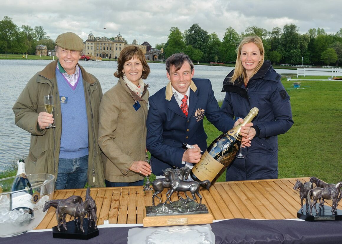 Winner Sam Griffiths at the Outside Chance - Mitsubishi Motors Badminton Horse Trials 2014.