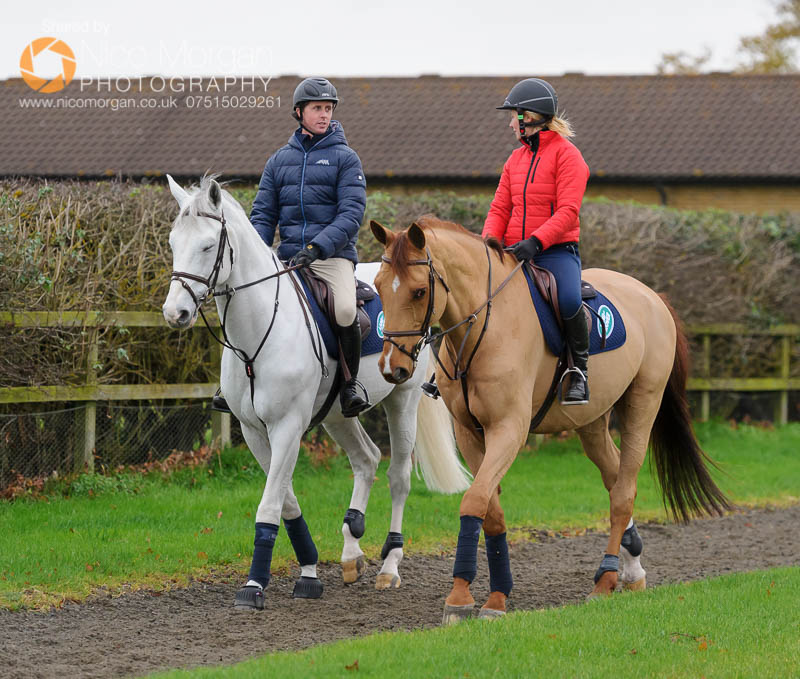 Ellie Kelly hacking with Ben Maher for an article in Countryside Magzine