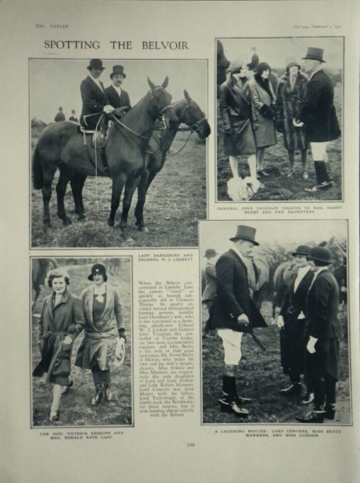 The Tatler 1930 – Spotting The Belvoir The Tatler 1930 – Spotting The Belvoir