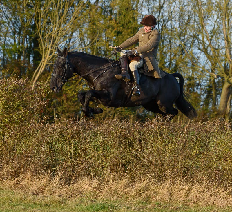 Bruce McKim was Field Master for the day and rode side saddle
