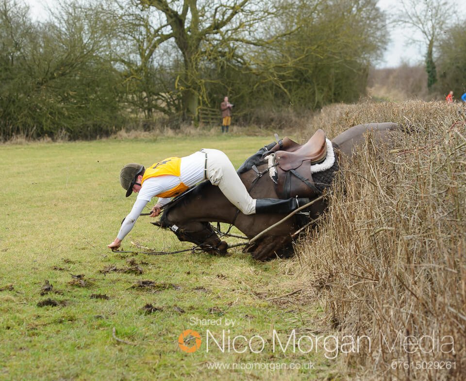 Tom Abel Smith and his horse take a tumble but both were fine