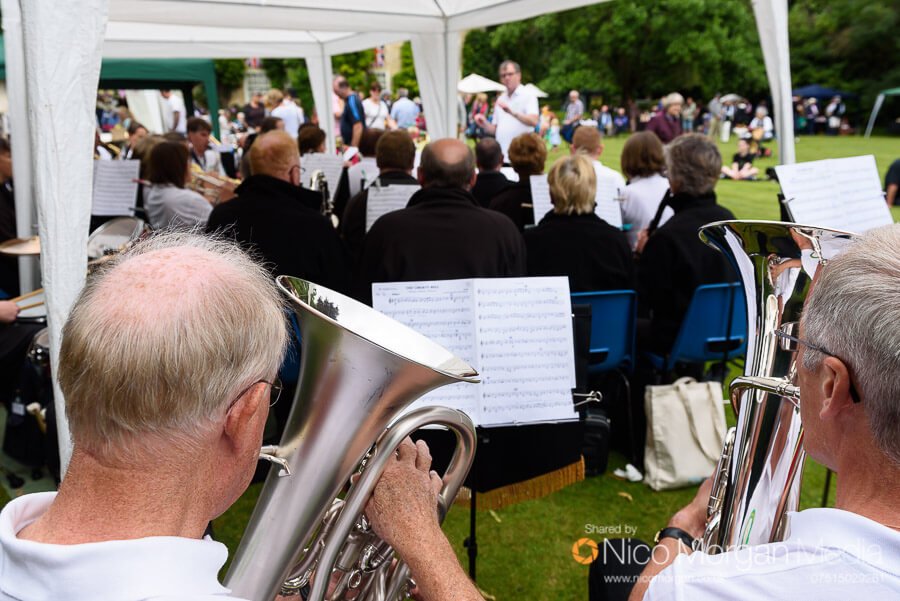 The band played