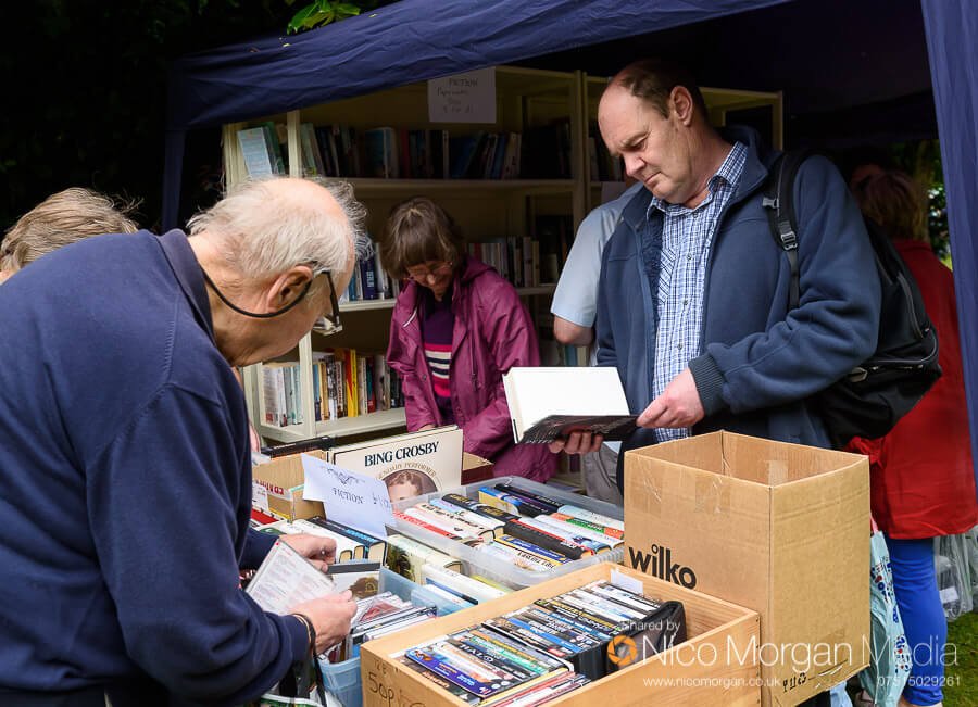 The book and DVD stall was very popular