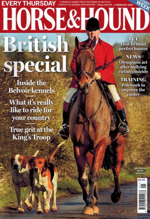 Equine Photographer in Leicestershire - Belvoir Huntsman John Holliday for Horse & Hound cover February 2018