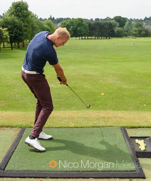 Warming up on the driving range