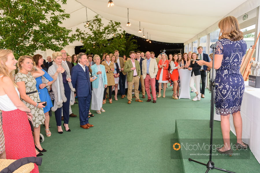 Piggy addressing the guests