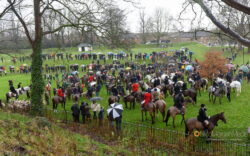 A good crowd gathered for the Boxing Day meet
