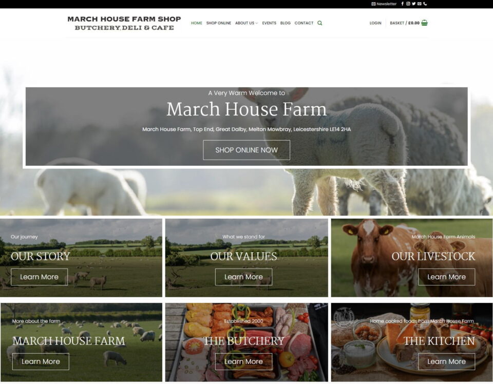 March House Farm Shop web design