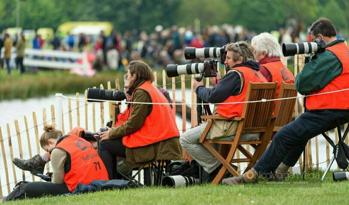 Equine Photography Course - A group of photographers at Badminton