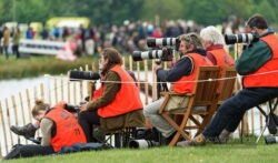 Equine Photography Course - A group of photographers at Badminton