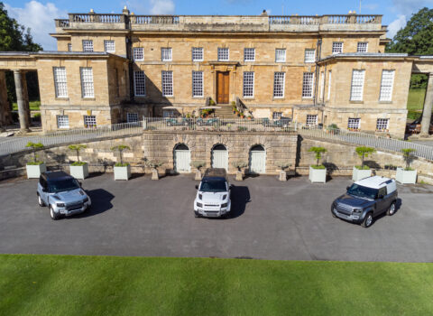 Aerial drone images of Bramham Park, Yorkshire, home of the Lane Fox family and venue for the Bramham International Horse Trials and Leeds Festival, June 2022.