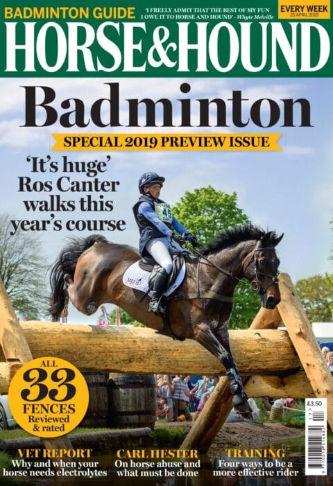 Equine Photographer in Leicestershire - Rosalind Canter at badminton - Cover for Horse & Hound 25 April 2019