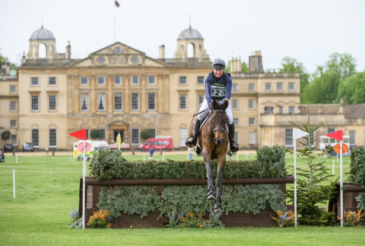 Amy Harris and I Kann Do jump the BE100 Grassroots course at Badminton Horse Trials 2026