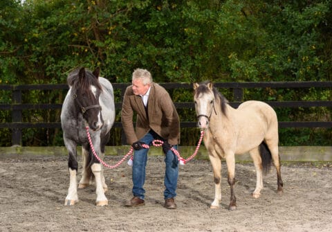 BHS President Martin Clunes at Limes Equestrian in Norfolk
