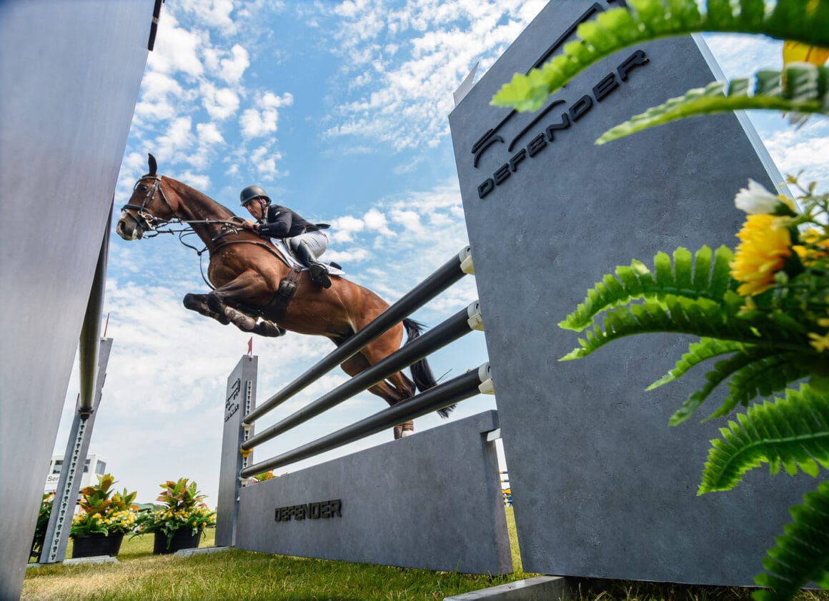 Michael Winter and EL MUNDO during the showjumping phase, Bramham International Horse Trials 2023